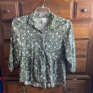 No Boundaries Rayon Tie Back Blouse Juniors 11-13